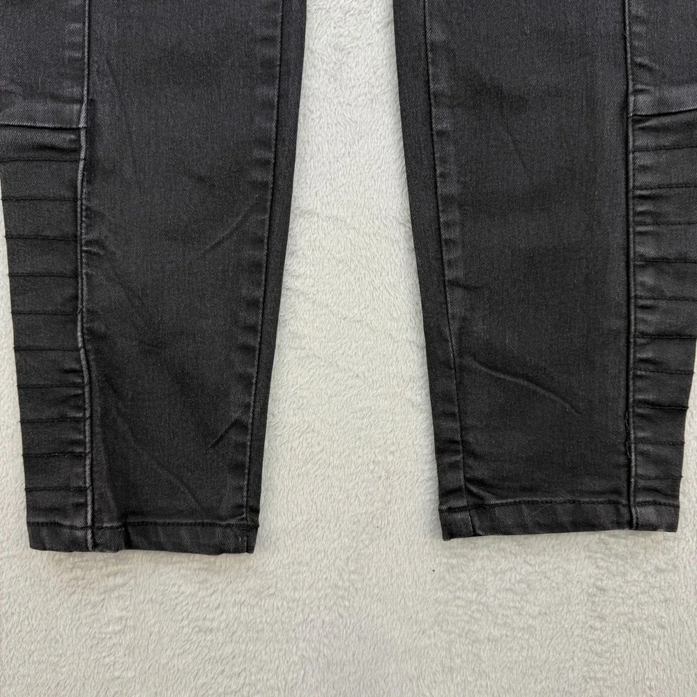 Free People Jeans Womens 26‎ Black Moto Stitch Skinny Denim Charcoal